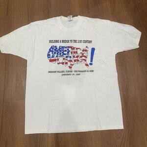 Vintage 1997 Presidential Inauguration America Works Bill Clinton Al Gore T-Shir